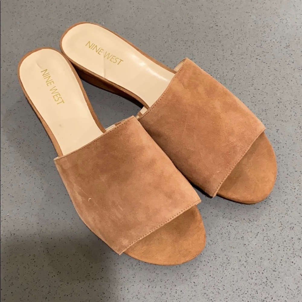 Nine West Slides/Open toed mules